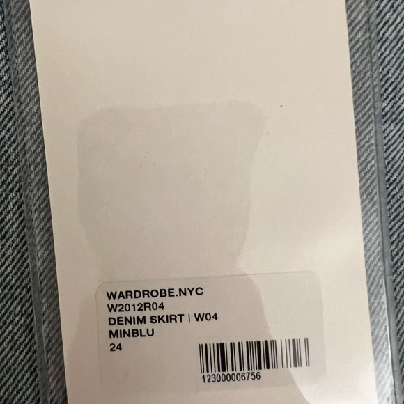 Wardrobe.NYC Denim Mini Skirt Size 24 - Picture 4 of 8